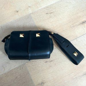 Ports 1961 Black Leather Studded Clutch